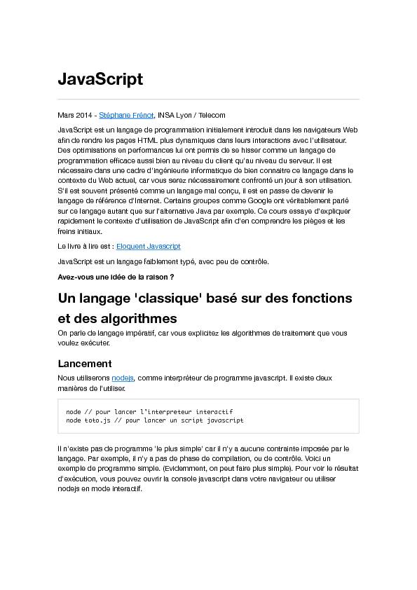 [PDF] JavaScript - Moodle : Polytechnique Montréal