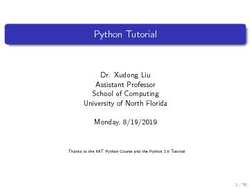 Python Tutorial - unfedu