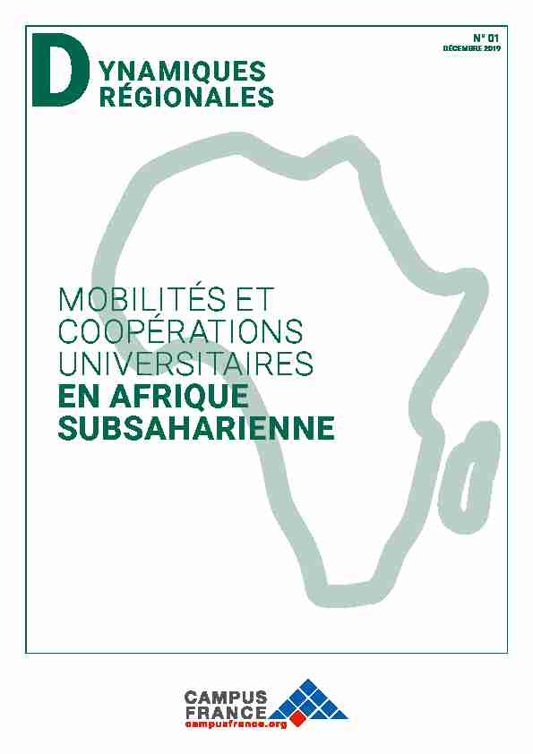 [PDF] Mobilités et coopérations universitaires en Afrique  - Campus France