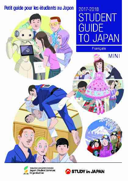 Student Guide to Japan 2017 -2018 (French Version)