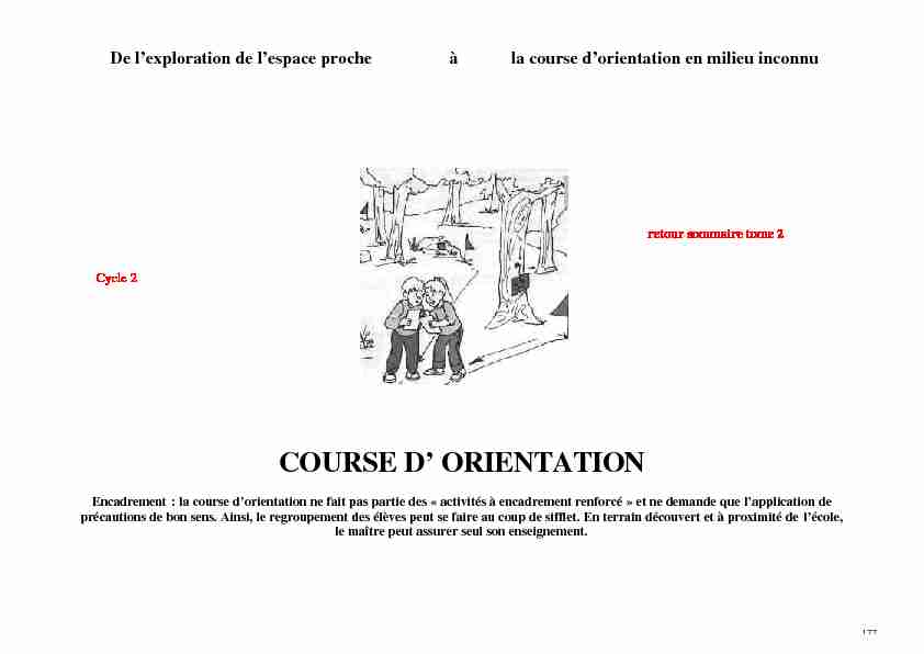 [PDF] COURSE D ORIENTATION