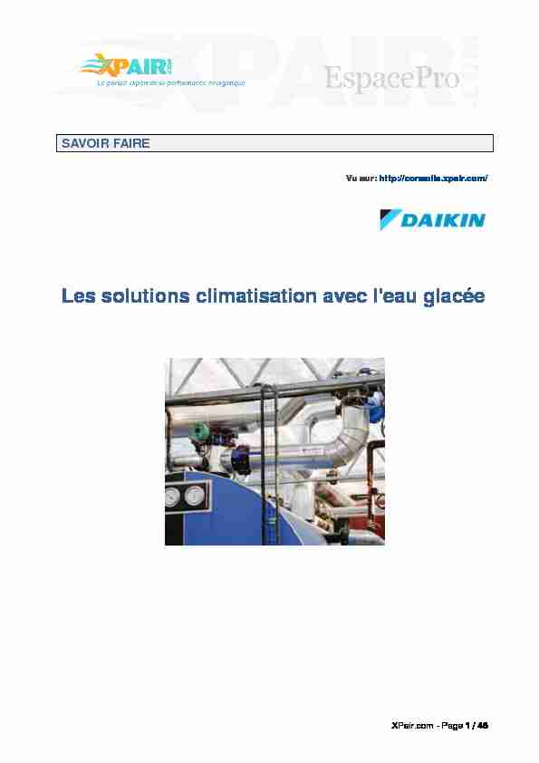 [PDF] Les solutions climatisation avec leau glacée - Xpair