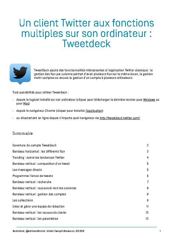 [PDF] tutoriel Tweetdeck