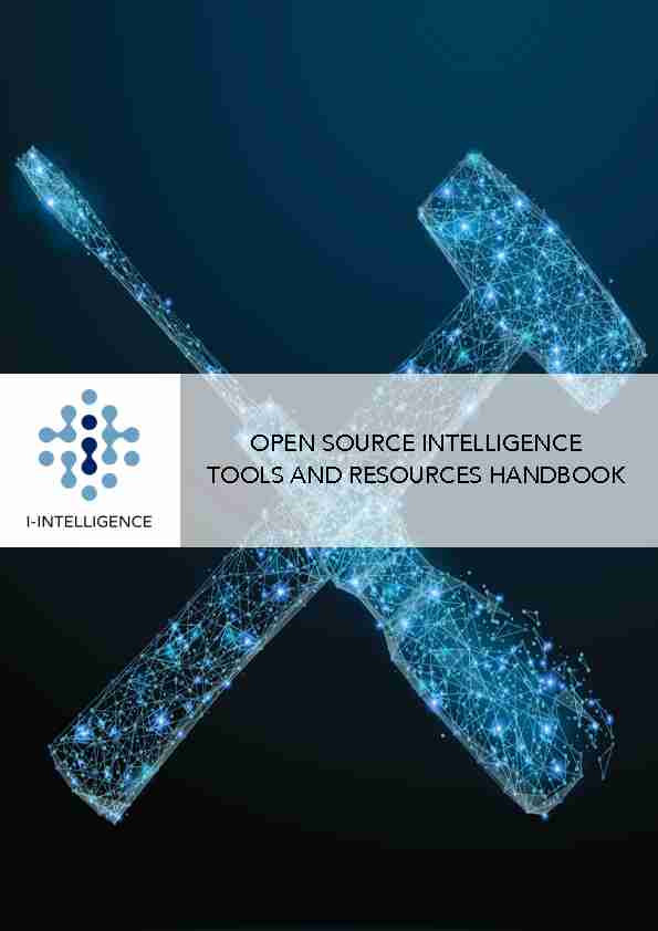 OPEN SOURCE INTELLIGENCE TOOLS AND RESOURCES