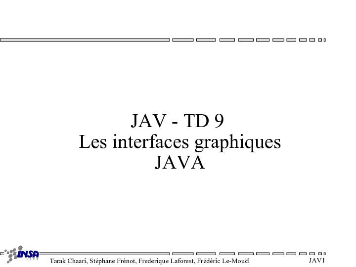 [PDF] TD 7 IJA Les interfaces graphiques JAVA