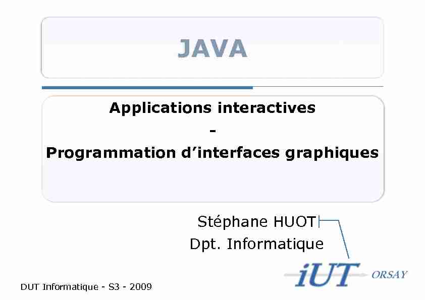 [PDF] Applications interactives - Programmation dinterfaces graphiques