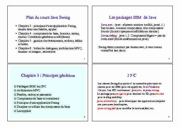 [PDF] Plan du cours Java Swing Chapitre 3 : Principes généraux  - LIPN