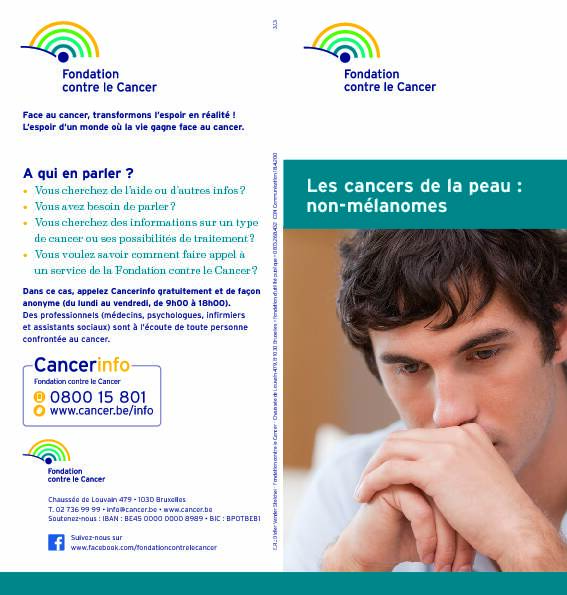 [PDF] Les cancers de la peau : non-mélanomes - Fondation contre le Cancer