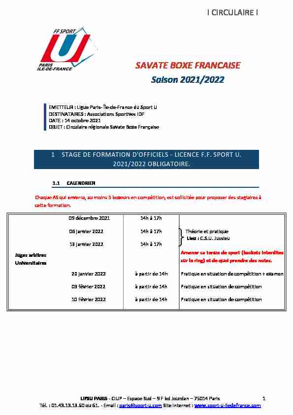 [PDF] SAVATE BOXE FRANCAISE Saison 2021/2022
