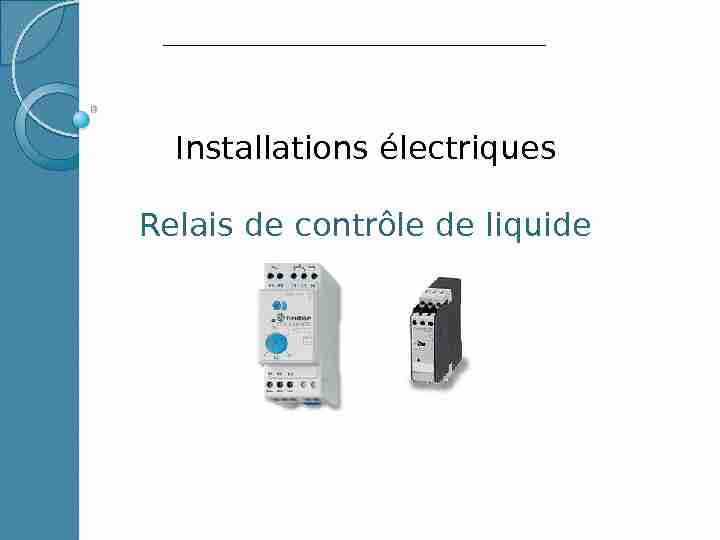 [PDF] Installations électriques Relais de contrôle de liquide - cloudfrontnet