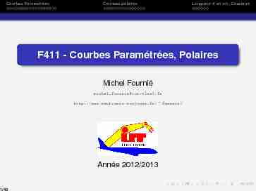 F411 - Courbes Paramétrées Polaires