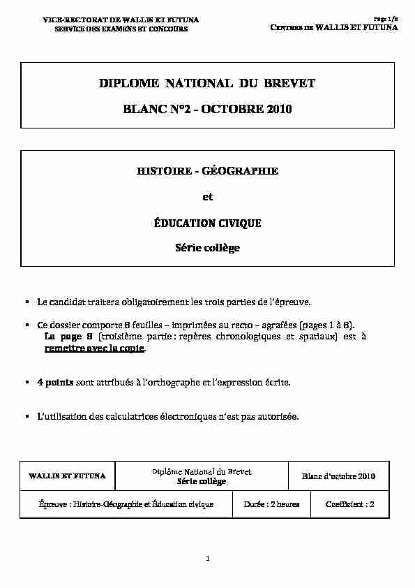 [PDF] DIPLOME NATIONAL DU BREVET BLANC N°2 - OCTOBRE 2010