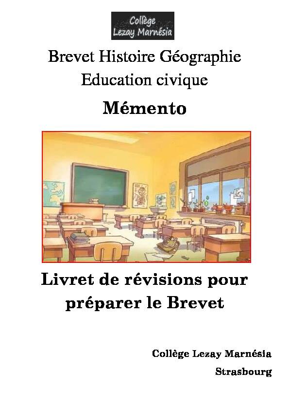 Brevet Histoire G ographie Education civique
