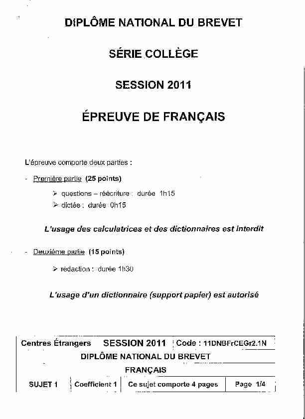 [PDF] diplôme national du brevet - Collège Jean Monnet