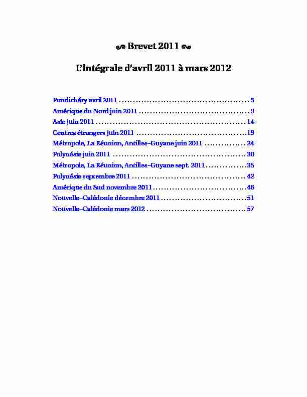 [PDF] Brevet 2011 Lintégrale davril 2011 à mars 2012 - APMEP