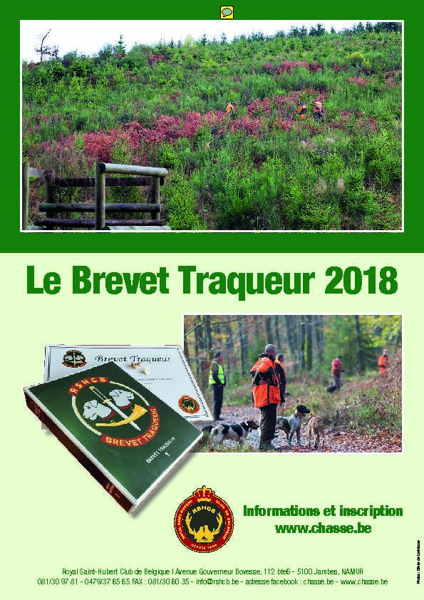 Le Brevet Traqueur 2018 - Royal Saint Hubert Club de Bel