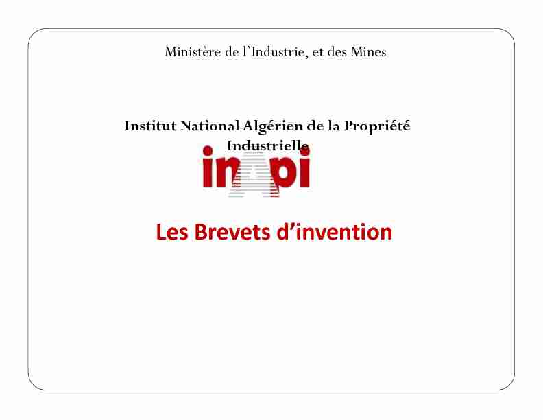 [PDF] Les Brevets dinvention - WIPO