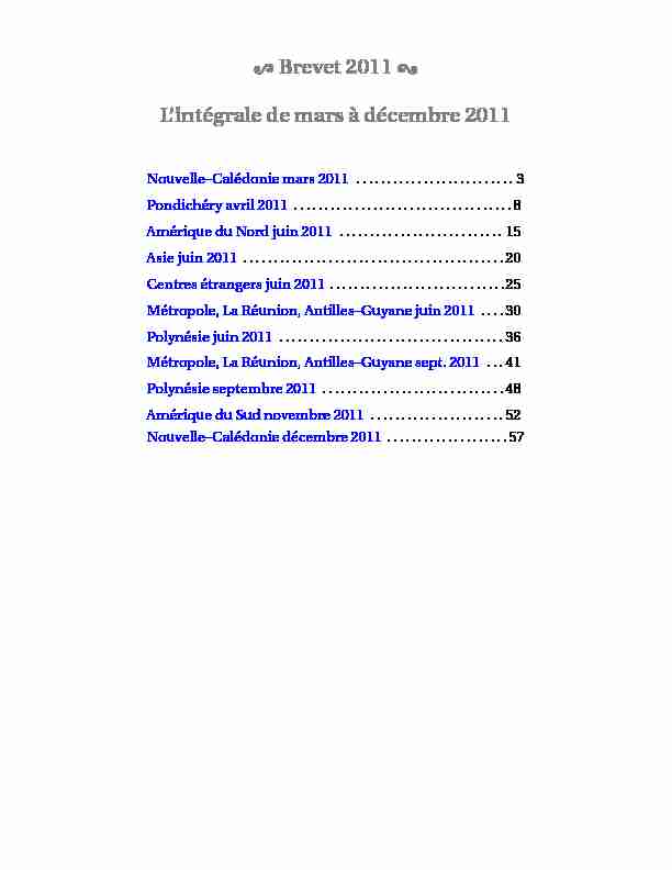 [PDF] Brevet 2011 Lintégrale de mars à décembre 2011