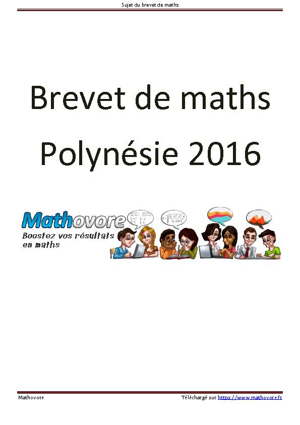 Searches related to brevet maths polynésie juin 2016 filetype:pdf