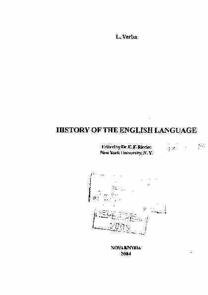 [PDF] HISTORY OF THE ENGLISH LANGUAGE