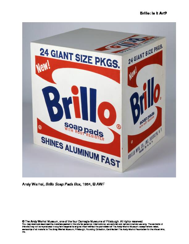 Brillo: Is It Art? - The Andy Warhol Museum