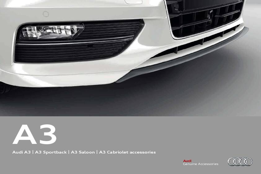 Audi A3  A3 Sportback  A3 Saloon  A3 Cabriolet accessories