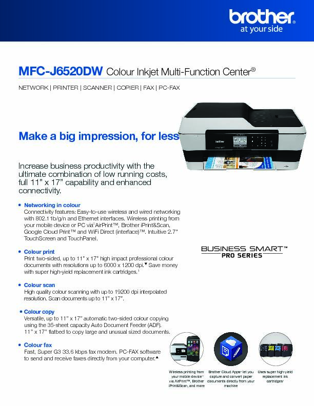 MFC-J6520DW Colour Inkjet Multi-Function Center - Kibo Commerce