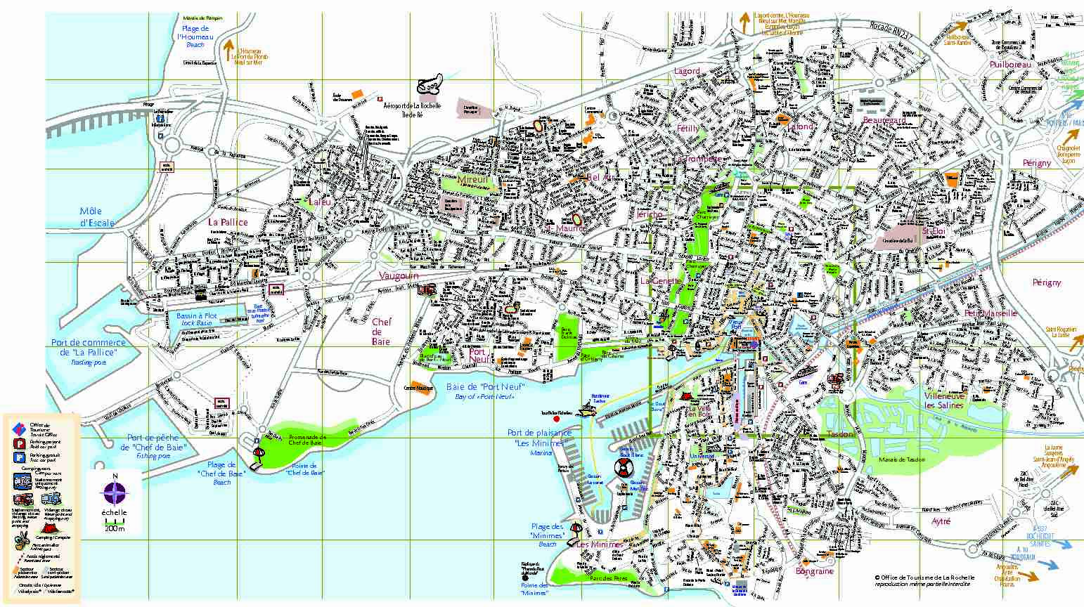 Le plan touristique de la Rochelle