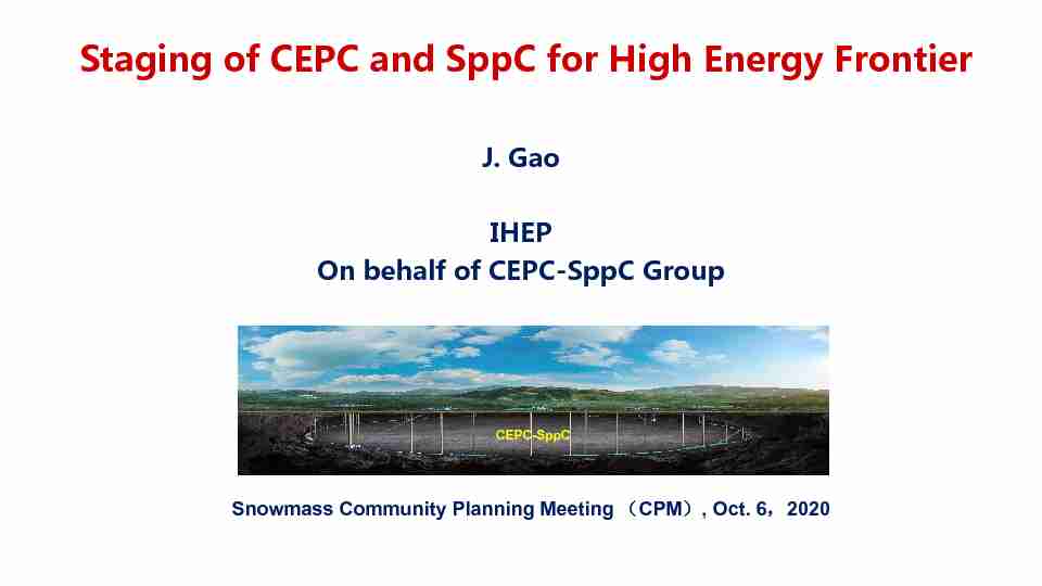 Staging of CEPC and SppC for High Energy Frontier