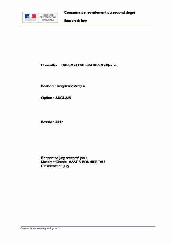 [PDF] rapport-CAPES-anglais-2017pdf - SAES France