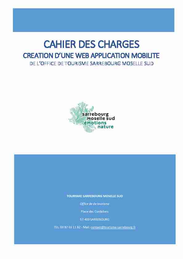 [PDF] Cahier des Charges WebApp mobilité