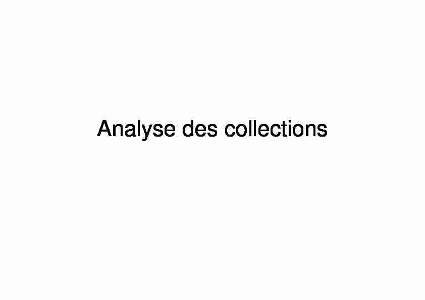 Analyse des collections