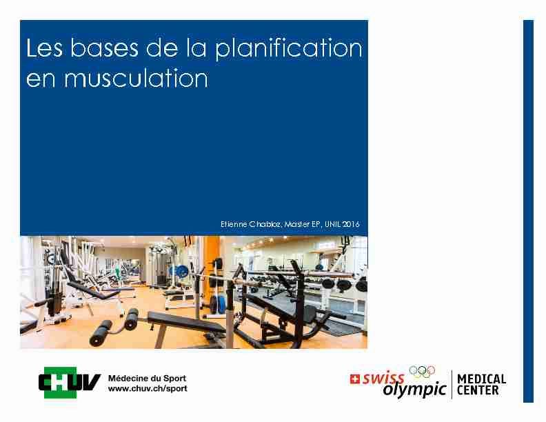 [PDF] Les bases de la planification en musculation - CHUV
