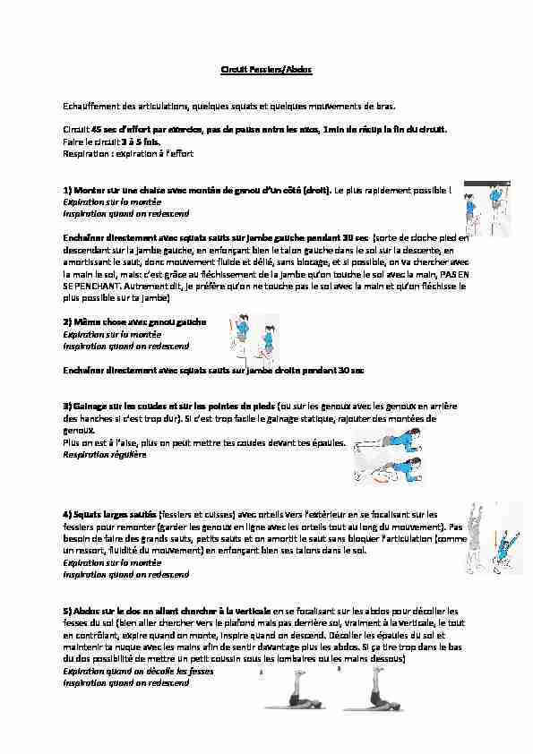 [PDF] Circuit Fessiers/Abdos Echauffement des articulations quelques