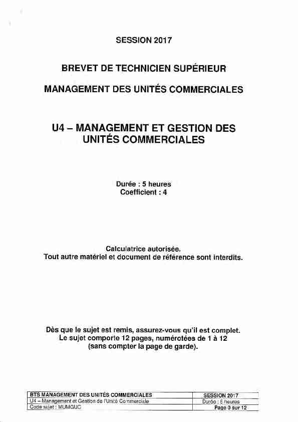 [PDF] U4 - MANAGEMENT ET GESTION DES UNITÉS COMMERCIALES