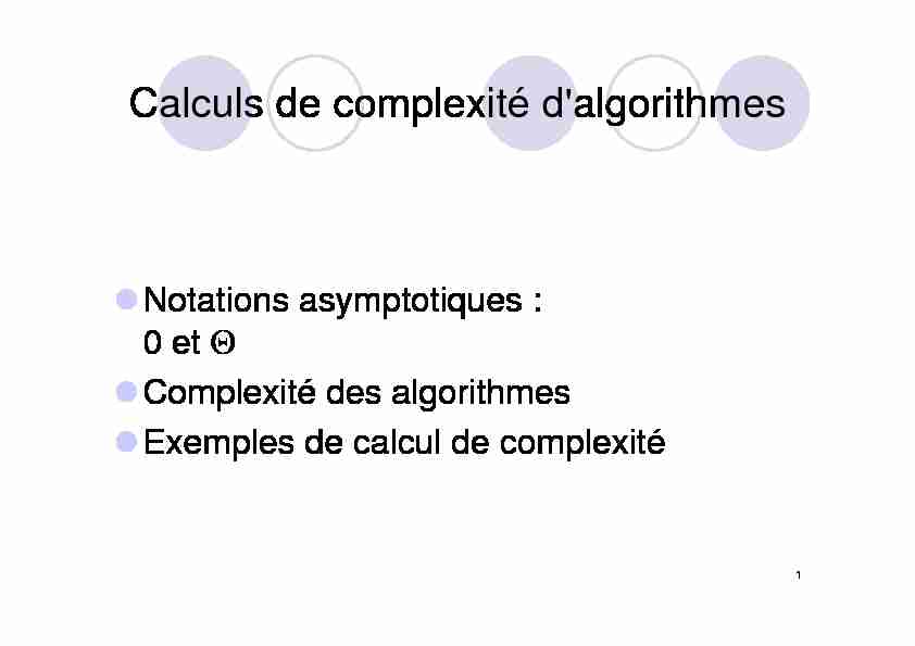 [PDF] Calculs de complexité dalgorithmes