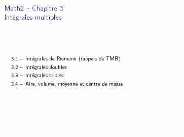 [PDF] Math2 – Chapitre 3 Intégrales multiples