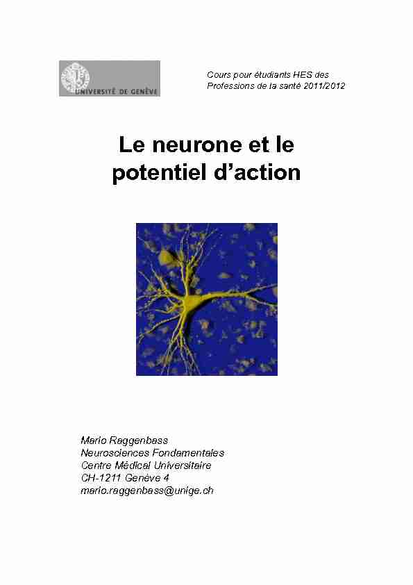 [PDF] Le neurone et le potentiel daction