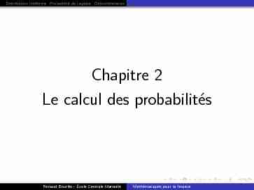 2 - Le calcul des probabilités