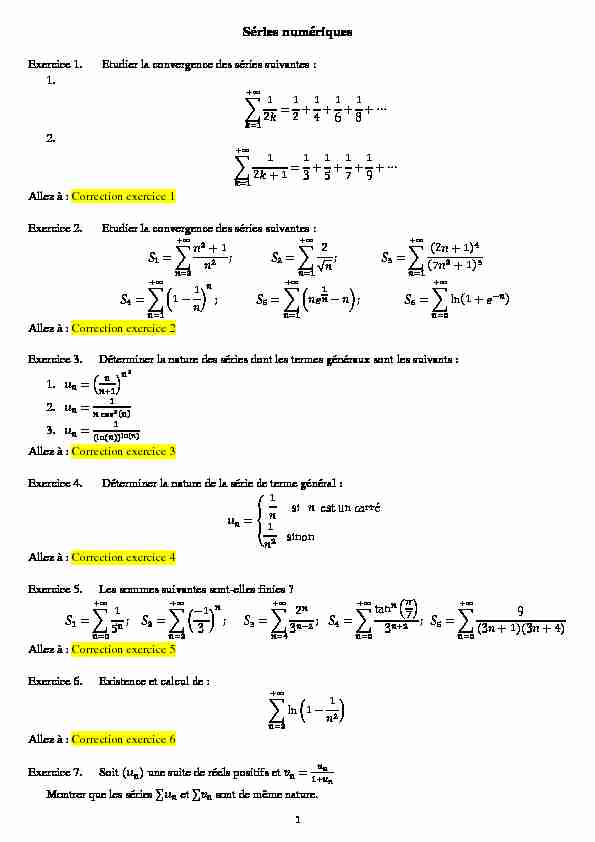 [PDF] Séries numériques - Licence de mathématiques Lyon 1