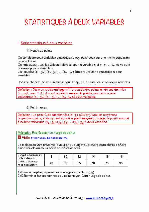 [PDF] STATISTIQUES À DEUX VARIABLES - maths et tiques