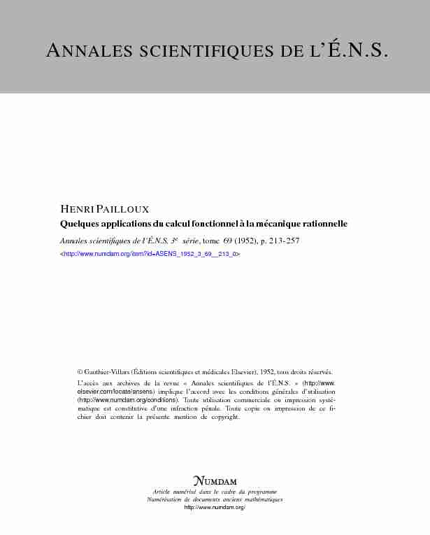 [PDF] annales scientifiques de léns - Numdam