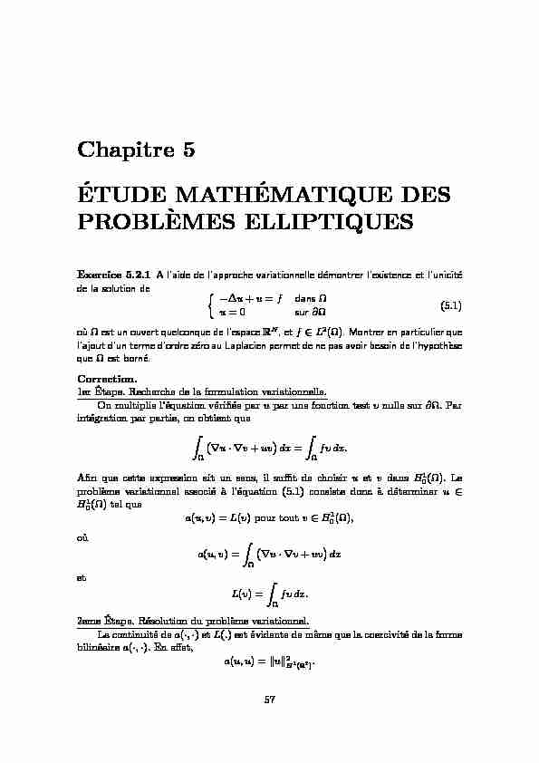 [PDF] Chapitre 5 ´ETUDE MATH´EMATIQUE DES PROBL`EMES