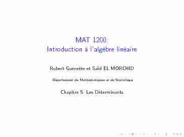 [PDF] Déterminant de la matrice transposée - MAT 1200: Introduction à l