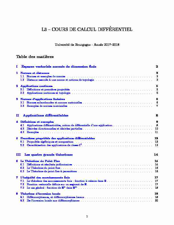[PDF] L3 – COURS DE CALCUL DIFFÉRENTIEL