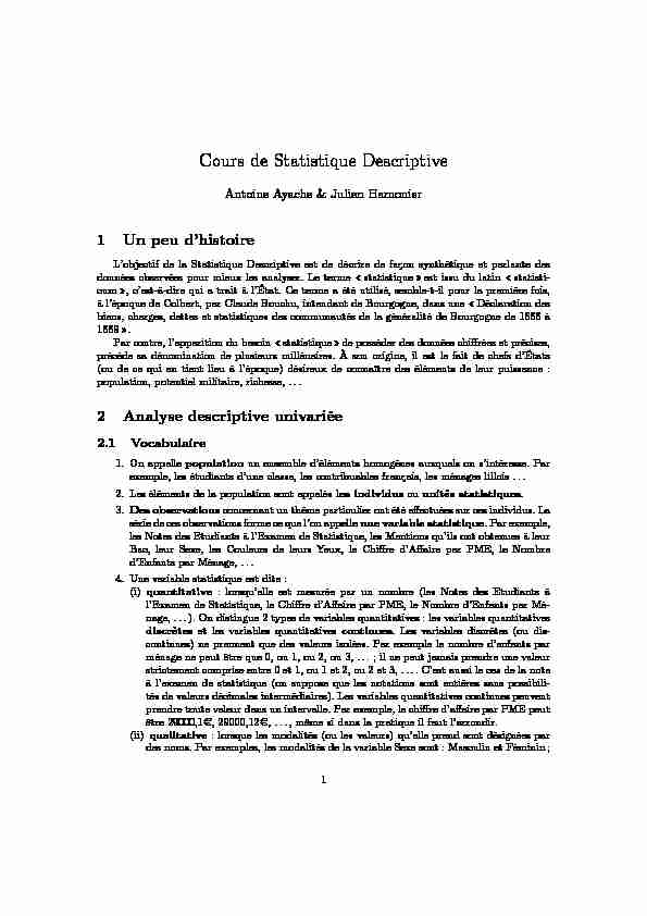 [PDF] Cours de Statistique Descriptive