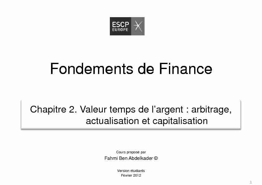 [PDF] FF1 FBA STUDENTS chap2 Valeur temps de largent