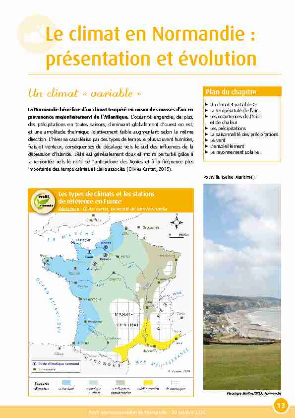 Le climat en Normandie : présentation et évolution