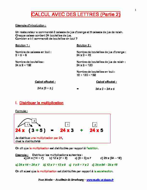[PDF] CALCUL AVEC DES LETTRES - maths et tiques