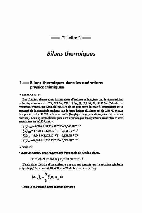 [PDF] Bilans thermiques